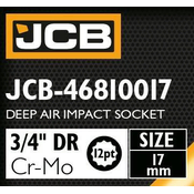 JCB Duboka udarna glava 3/4 Cr-Mo 6-kutna 34mm navrtni kljuc