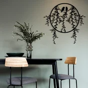 Wallity Metalna zidna dekoracija grane i pticice 45x44 cm crna