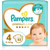 Pampers Premium Care Plenice Premium Care 4, 9-14 kg, 52 kos