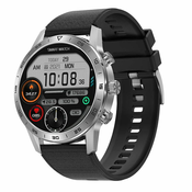 Smart Plus Smart+ DT70+ 1,39 palca HD Športna poslovna high-end pametna ura z brezžičnim polnjenjem BT klicem pametne ure za IP68 vodoodporne black silicone + steel strap