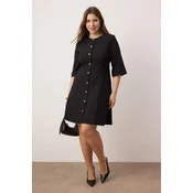Trendyol Curve Ženska haljina Tbbaw26Ah00068, Crna