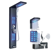 OEM Sprchový panel, Spa masážne trysky, Digitálny displej teploty - 6002 Čierna, (5000141652)