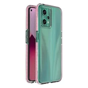 HURTEL Silikonska torbica Spring Case za Realme 9 Pro z okvirjem, svetlo roza