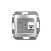 CARLA Enojna računalniška vtičnica RJ45 cat 5e srebrna 1748-16