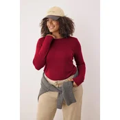 Trendyol Curve Ženska bluza Tbbaw25Af00027, Bordo