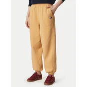 Tommy Jeans Spodnji del trenirke Badge DW0DW23536 Bež Regular Fit