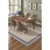 Hanah Home trpezarijski set Radde, sto i 4 stolice, ploca u dekoru drveta Baroque, braon tkanina Babyface