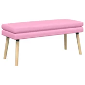 Vidaxl Dvojna klop Roza 110 x 40 x 47 cm Blago