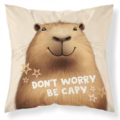 Detexpol PREVLEKA ZA BLAZINO 40X40 JASKIEK BOMBAŽ Z ZADRGO CAPYBARA ANIMALS