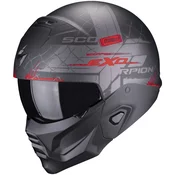 Otvorena kaciga s maskom Scorpion EXO-COMBAT II Xenon crno-crvena mat