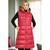 Z6757 DEWBERRY WOMENS VEST-BURGUNDY-1