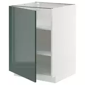 METOD Podni element s policama, bela/Kallarp tamna sivozelena visokog sjaja, 60x60 cm