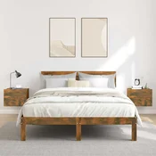 Vidaxl vidaXL Nočne omarice, komplet 2 kosov, dimljen hrast, 40x30x30 cm