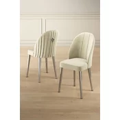 Hanah Home Set stolica Mara, 45x91x42 cm, 6 komada, Srebrno-krem boje