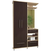 nabbi Predsoba z visečim panelom in ogledalom Naven WSM - hrast sonoma/wenge magic