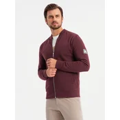Ombre Mens structured knit polo collar sweatshirt - graphite melange