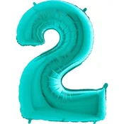 shumee Folija balon Tiffany številka 2, barva mint - 102 cm Grabo