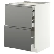 METOD / MAXIMERA Pod.orm.2front/2dnj/1srd/1vis.fiok, bela/Voxtorp im. nerdajuceg celika, 60x60 cm