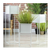 Stalak za cvece 70x24 cm bela