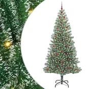 Umjetno božično drevo s snežno obloženimi vejicami in LED lučko