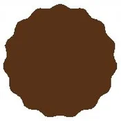 shumee Etiketa za kozarec 5,5 cm za marmelado 48 kosov, rjava mat