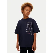 Calvin Klein Jeans Majica LVCKSJA02B Mornarsko modra Relaxed Fit