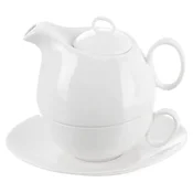shumee Porcelanski vrč s skodelico za kuhanje kave, čaja, zelišč