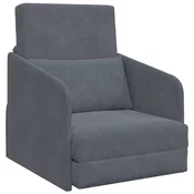 Krevet na razvlacenje Tamno siva 65 x 80 x 83 cm Baršun