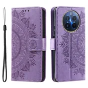 GS Preklopni ovitek za Realme 12 Pro 5G/12 Pro+ 5G, Mandala, vijoličen