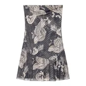 Bershka Obleka temno siva/barva blata/črna