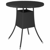 Vrtni stol crni 70 x 70 x 73 cm od poliratana