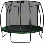 Raj Sport trampolin 8FT - 244cm s unutarnjom mrežom + ljestvama - tamno zelena