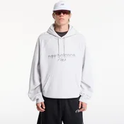 Mikina New Balance Trackside French Terry Hoodie Grey Matter XXL
