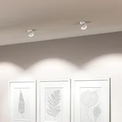 Top Light Puk! 80 Move LED spot mat bela mat/krom leča - Dnevna soba/jedilnica - Sodobni - bela mat, krom - Kovina