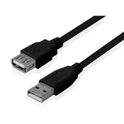 FAST ASIA Kabl USB A - USB A M/F (produžni) 5m crni
