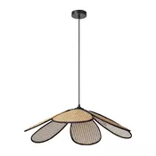 Osram - Viseča svetilka na kablu DECOR RATTAN 1xE27/15W/230V premer 69 cm bež/črna
