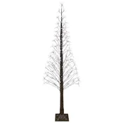 Vidaxl Božično drevo starburst Rjava 240 cm Plastika 688 LED