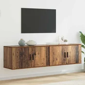 Zidni TV ormar set Zidne 2 pcs Staro drvo 80 x 34,5 x 40 cm