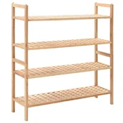 Vidaxl Stojalo za čevlje iz trdne orehovine 69x26x81 cm