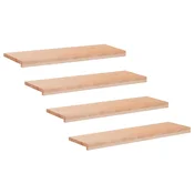 vidaXL Stopnice 4 kos 100 x 30 x 2 cm Naravna Trda bukovina