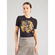 Versace Jeans Couture Majica  svetlo oranžna / črna / bela