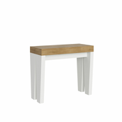 Ityhome Ityhome 90 x 77 konzolna miza bela/rjava, (20847901)