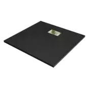 Mexen Hugo Kvadratna tuš kad SMC 80 x 80 cm, črna, z zlatim pokrovom - 42708080-G
