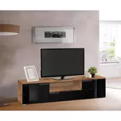 NISKA KOMODA 165/42/40 cm crna, boja hrasta