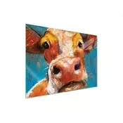shumee STEKLENA ZAŠČITNA PLOŠČA ZA ŠTEDILNIK 70x52 COW