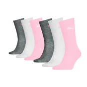 PUMA Junior Classic Crew Socks 6 Pack, Rose Water