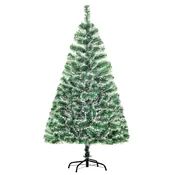 HOMCOM Umetno božično drevo z 416 vejami, božično drevo 150cm v PET s kovinsko podlago, O75x150 cm, zelena