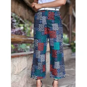 AFRICKA RADIONICA Ženske pantalone City shamba, Šarene