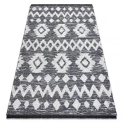 eoshop Preproga ECO SISAL BOHO MOROC Etno Cik cak 22319 čopki - dve ravni flisa siva/krem, reciklirano ( - Velikost: 155x220 cm)