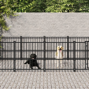 vidaXL Vanjski kavez za pse čelični 18,77 m2